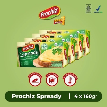

Keju Prochiz Spready 160 gr x 4 Pcs