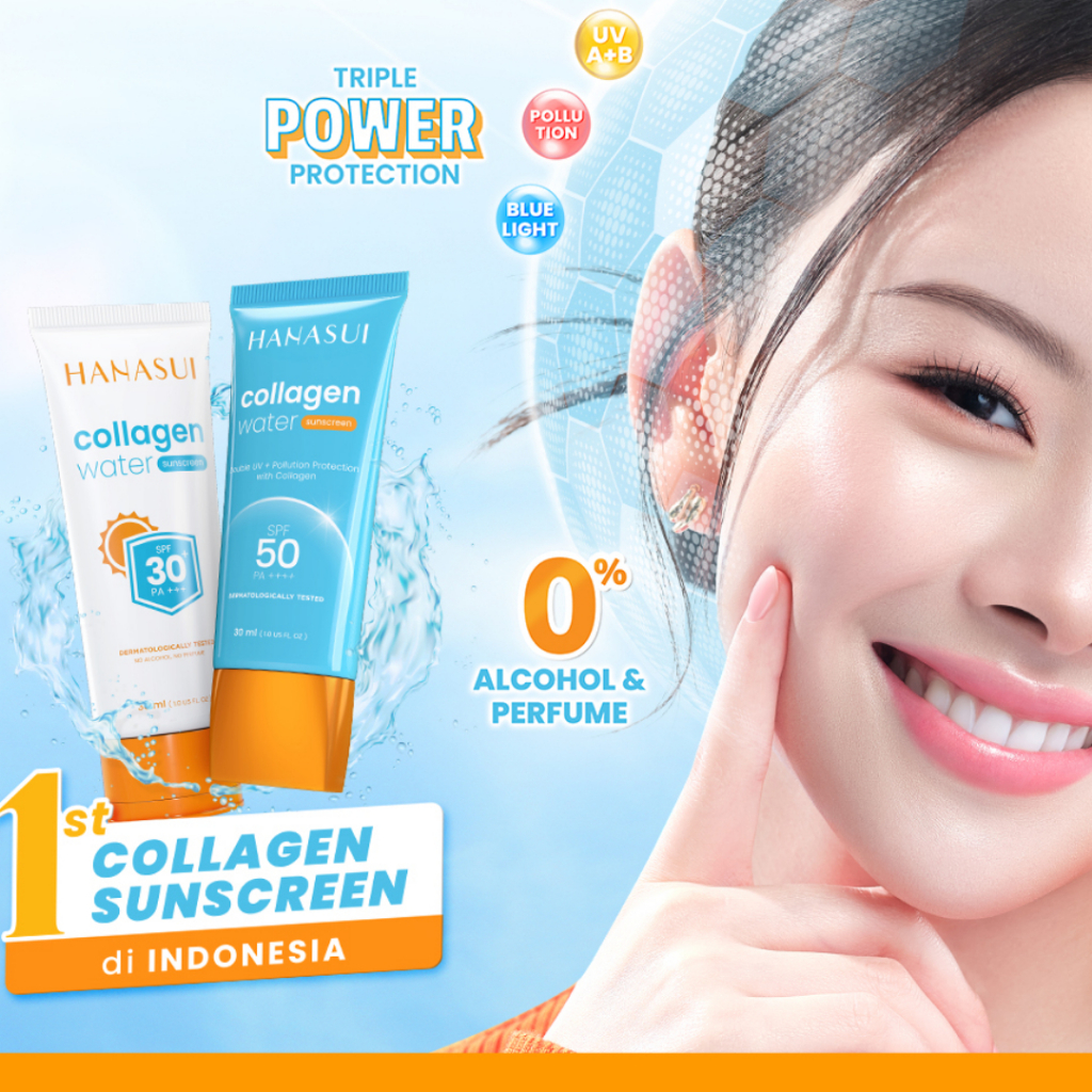 HANASUI SUNSCREEN SERIES SPF30 PA +++ / SUNSCREEN HANASUI SPF 30 COLLAGEN WATER