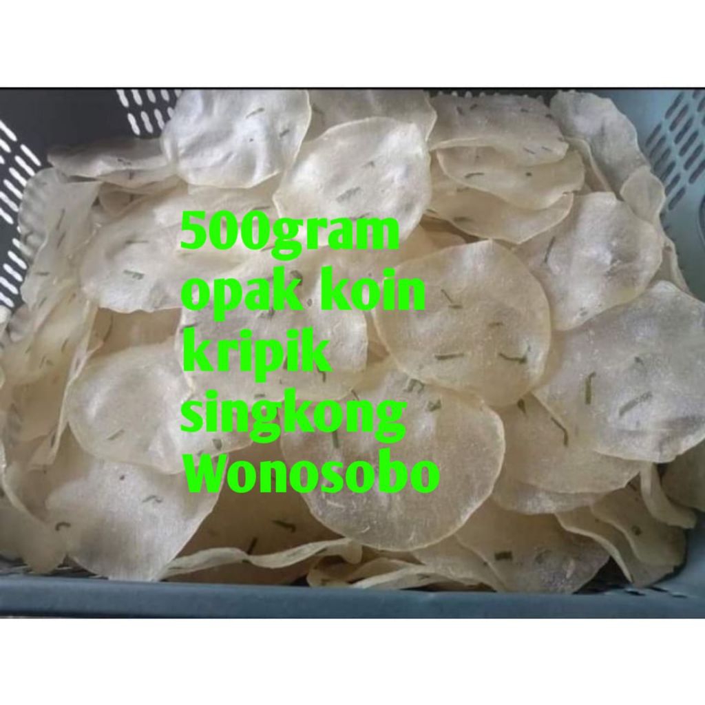 

500 gram opak koin kripik singkong Wonosobo