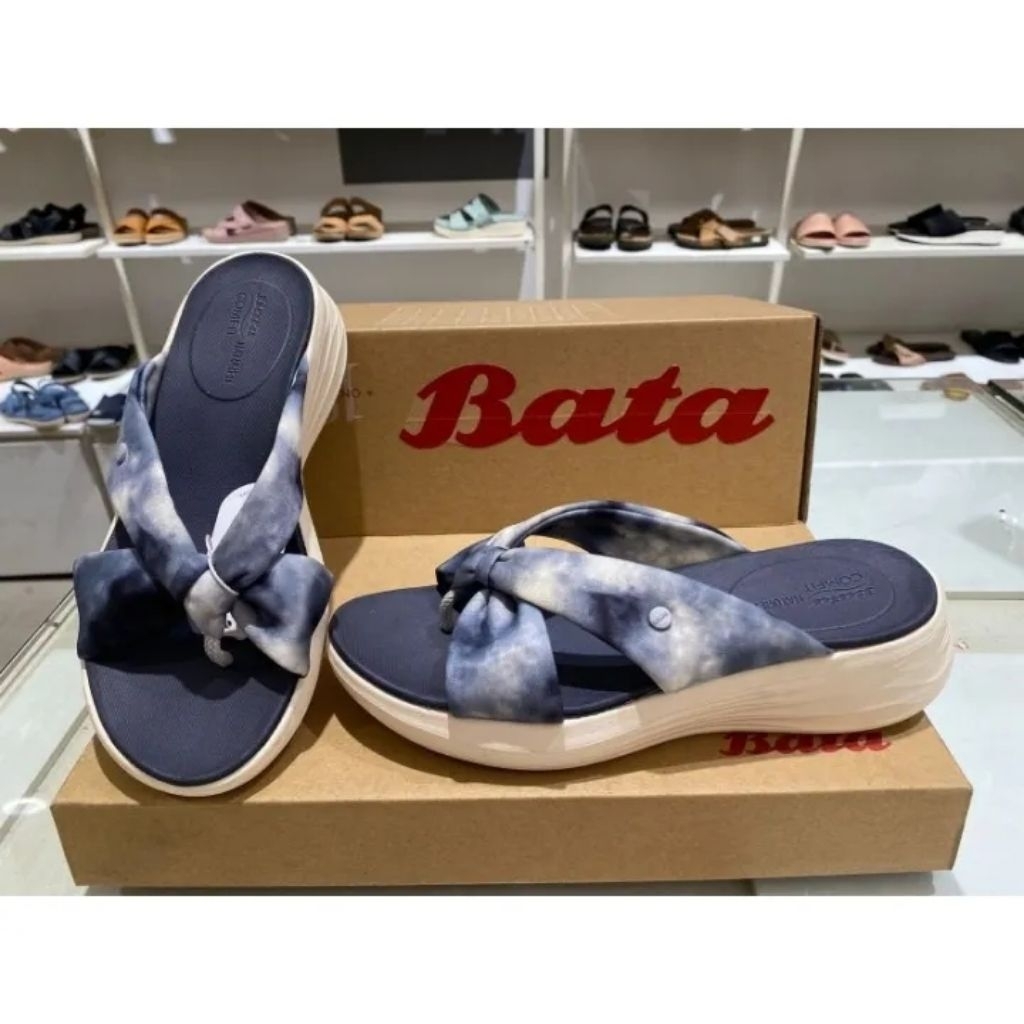 Bata comfit sandal jepit wedges wanita ringan original 601-2001