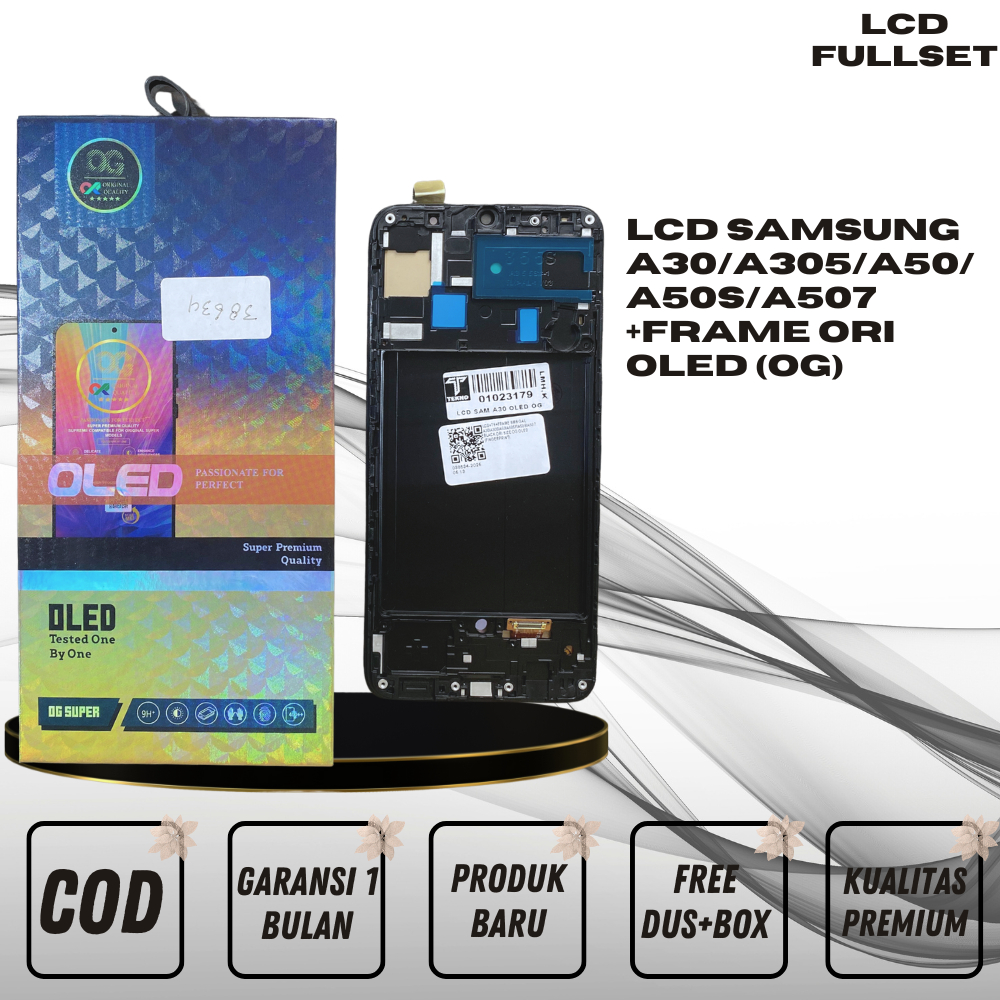 LCD SAMSUNG A30/A305/A50/A50S/A507 +FRAME ORI OLED (OG) KUALITAS PREMIUM