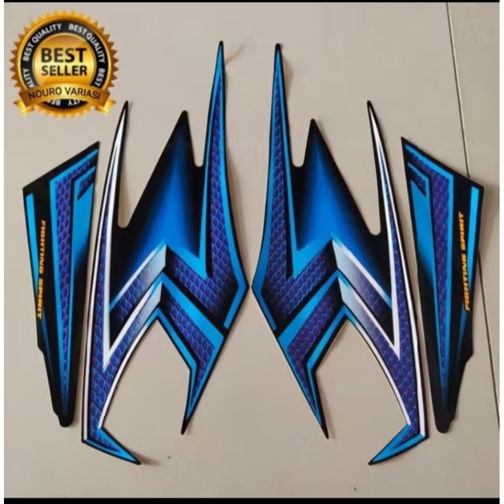 striker striping motor RX king warna biru tahun 2004