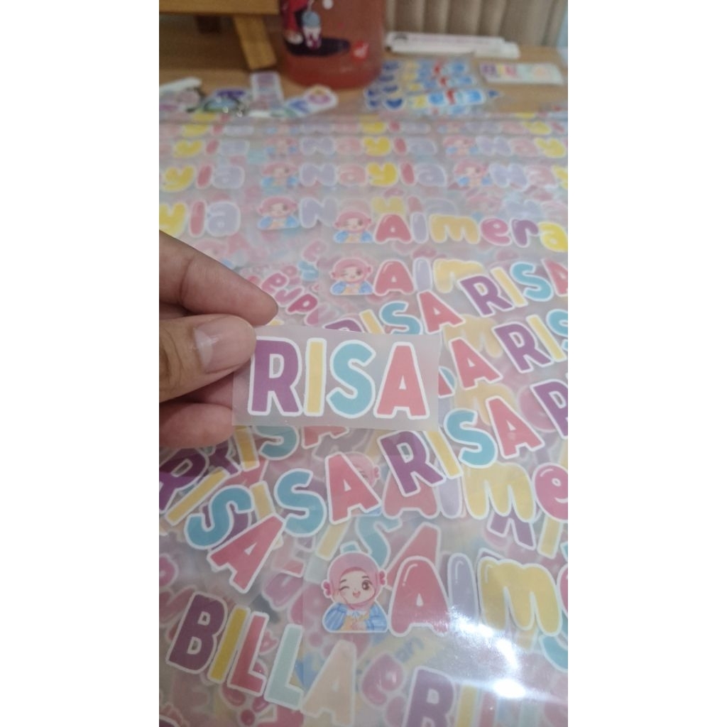 

orderan ka Endang. sticker Baju vivi