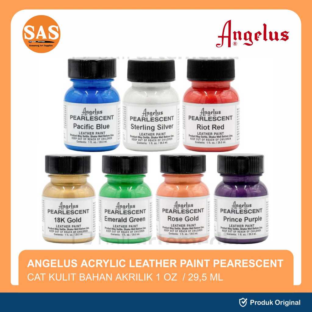 

Angelus - Acrylic Leather Paint Pearlescent - Cat Sepatu Kulit - Cat Akrilik 1oz 29,5 ml - SAS
