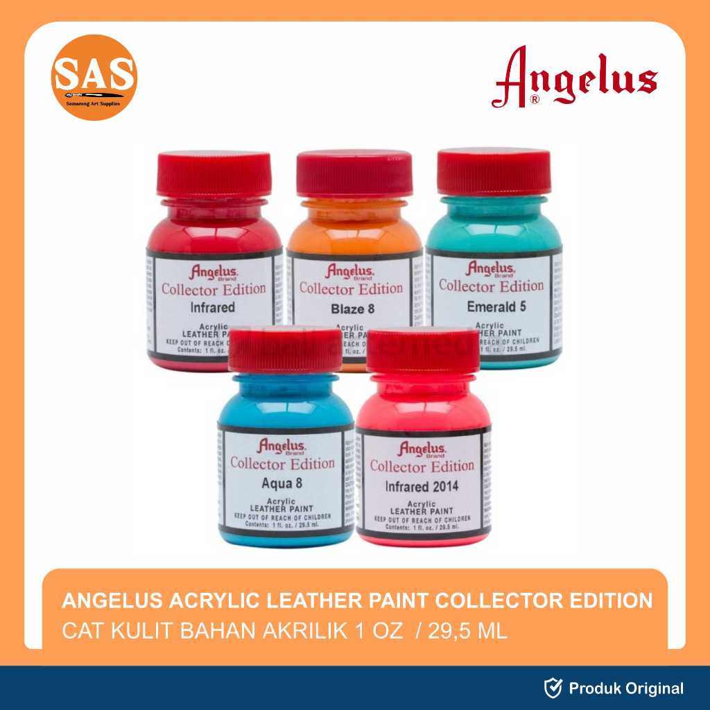 

Angelus - Acrylic Leather Paint Collector Edition - Cat Sepatu Kulit - Cat Akrilik 1oz 29,5ml - SAS