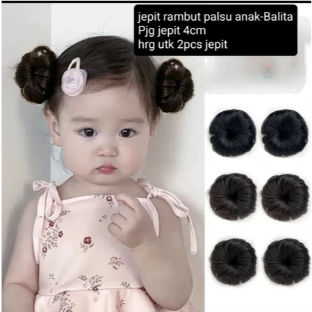 2pcs Jepit Cepol Anak|Cepol Rambut Palsu|Cepol kecil