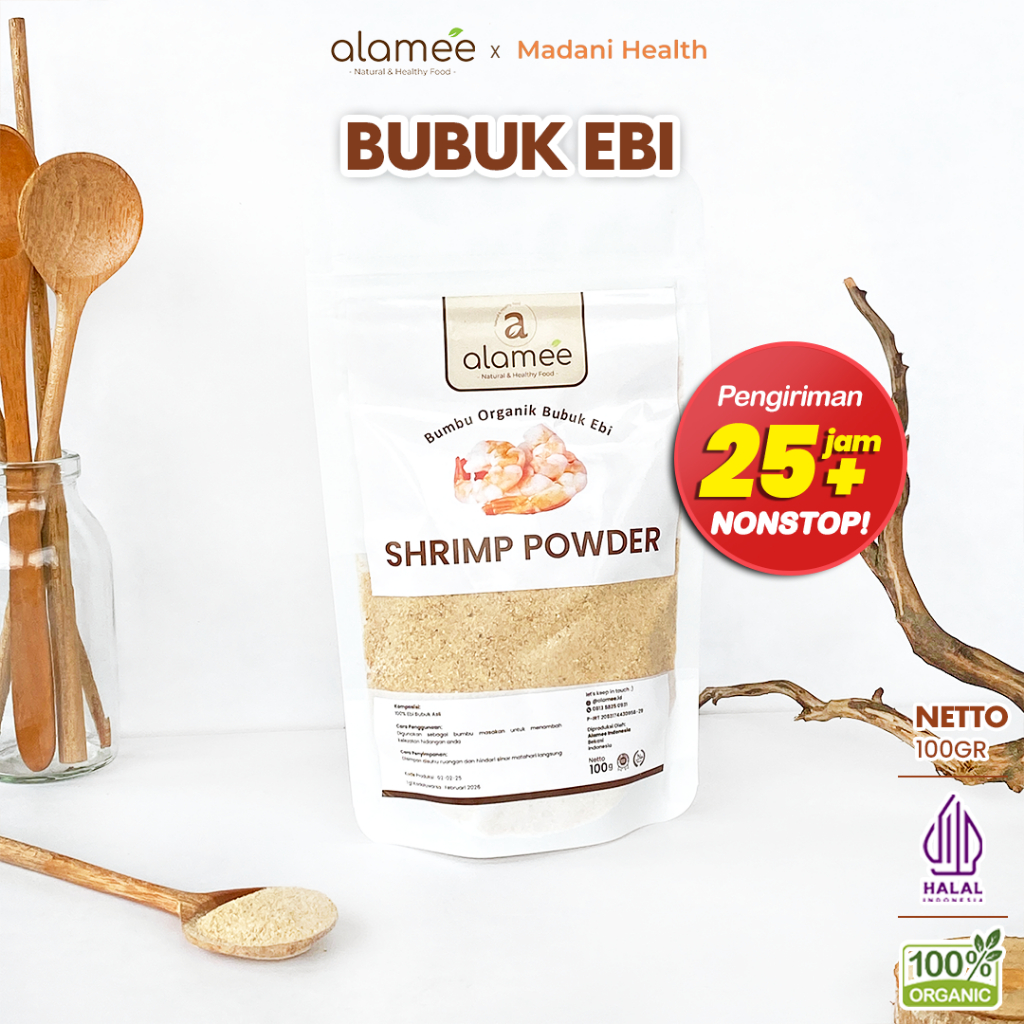 

ALAMEE Ebi Bubuk Kering Bumbu Dapur Organik Udang Shrimp Powder Seasoning 100gr