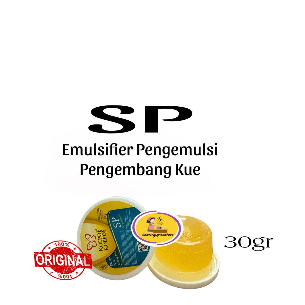 

Koepoe Kupu SP Emulsifier Pengemulsi Pengembang Kue 30gr