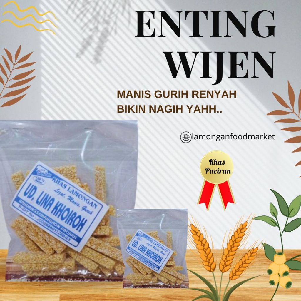 

Enting enting wijen manis gurih renyah khas paciran isi 4 pcs