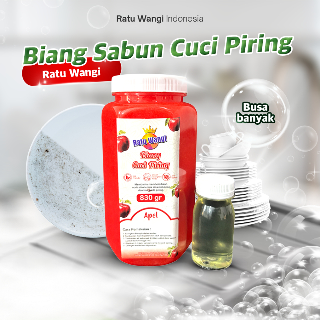 Biang Sabun Cuci Piring Ratu Wangi Bibit Konsentrat 830gr wangi tahan lama 5 liter