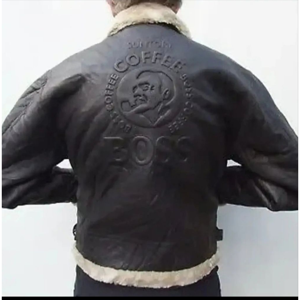 suntory coffee BOSS leather jacket not schott avirex vanson RBC