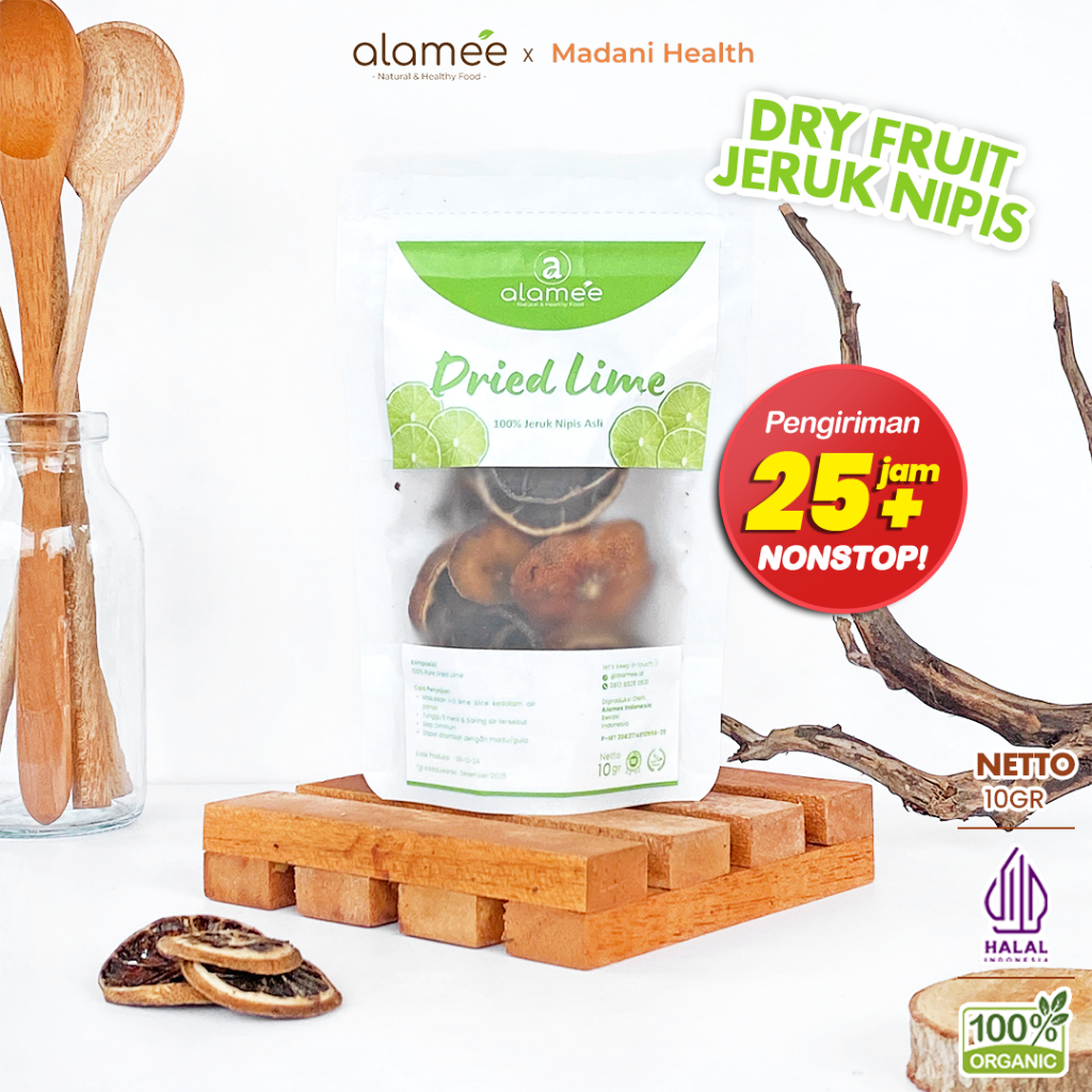 

ALAMEE Jeruk Nipis Kering Dried Lime Slice Tea Teh Herbal Buah Iris Organik Siap Seduh Minum 10gr