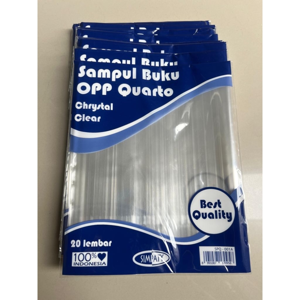 

Sampul Buku Plastik Quarto, Boxy, LKS, Polio