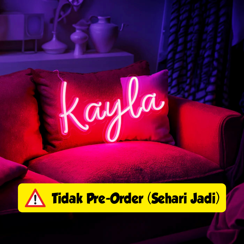 CUSTOM LAMPU NEON 11-20 HURUF