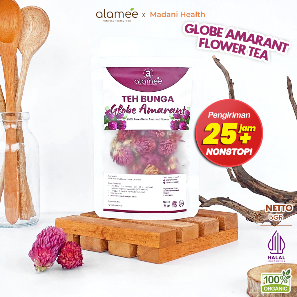 

ALAMEE Teh Bunga Globe Amaranth Tea Herbal Kering Organik Herbal Organic Asli Dried Flower Alami 5gr