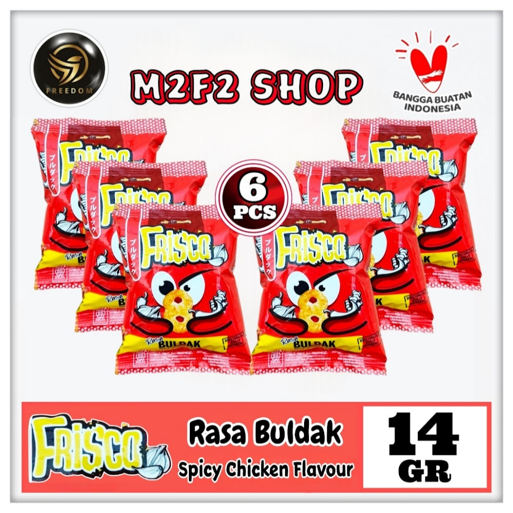 

Frisco Snack Spicy Chicken Flavour | Makanan Ringan Ekstrudat Rasa Buldak Sachet - 14 gr (Kemasan 6 Pcs)