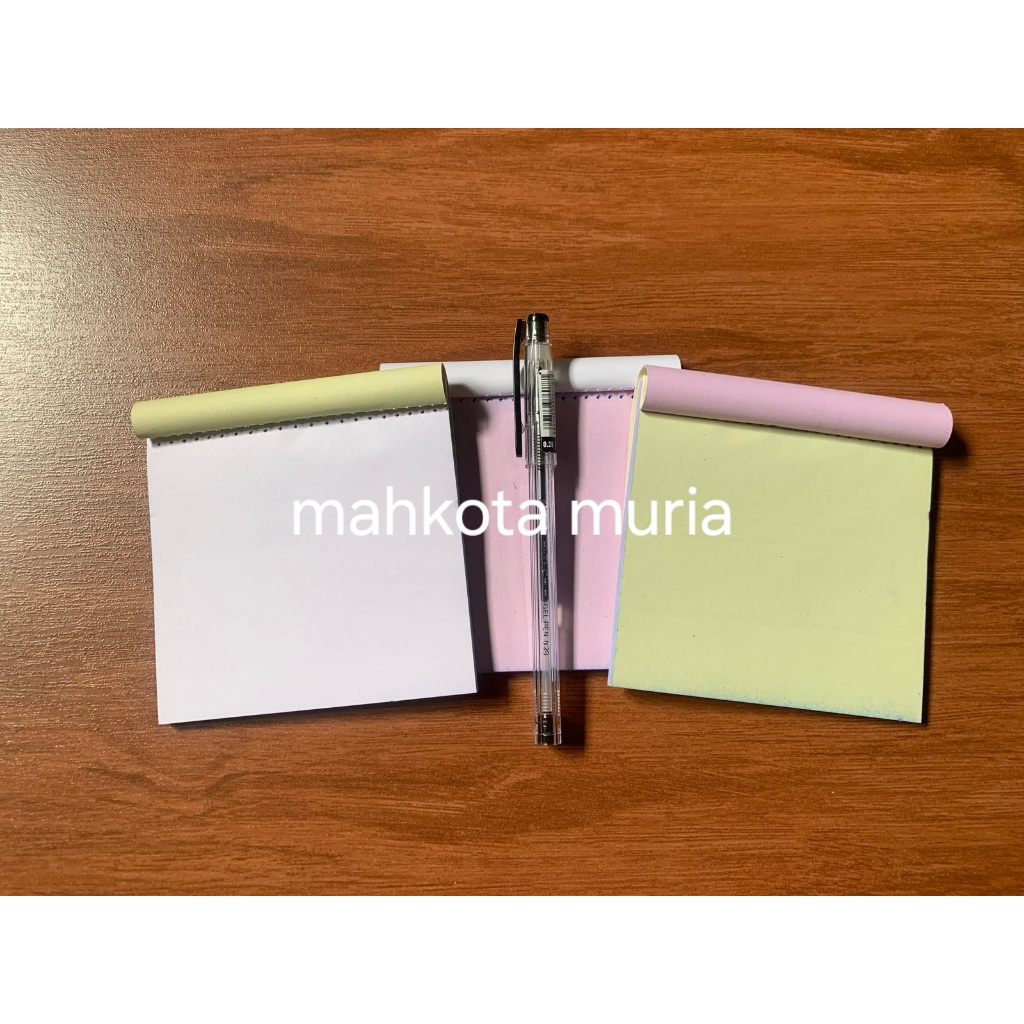 

NOTA KOSONGAN POLOS NCR 3 PLY 1/6 FOLIO LANGSUNG TEMBUS UKURAN 10 CM X 10 CM SEPERENAM FOLIO