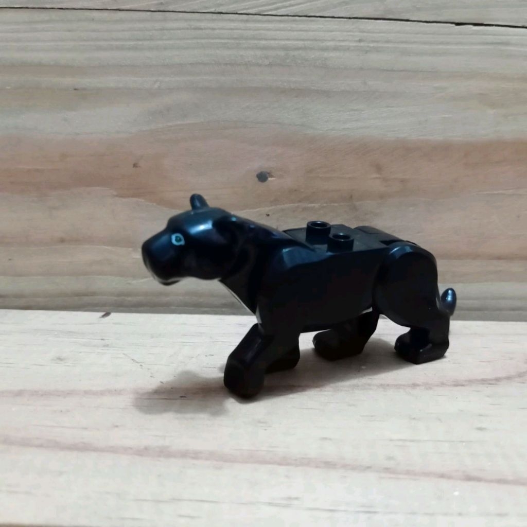 figure black panther hewan satwa figure macan hitam brick hewan