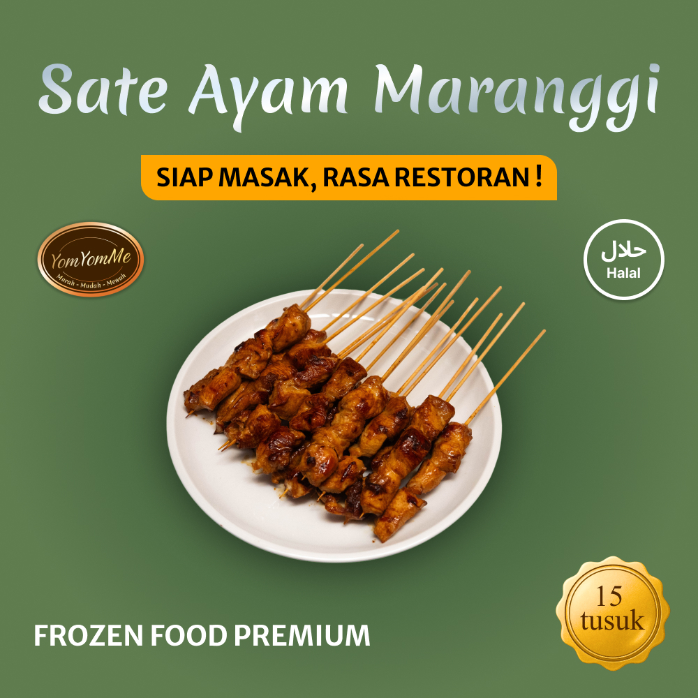 

YomYomMe Sate Ayam Maranggi Frozen Food – 15 Tusuk – Bumbu Meresap, Praktis & Siap Masak