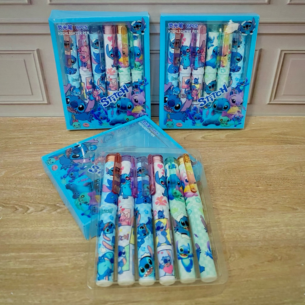

[COD] 6 pcs stabilo motif Stitch / Highlitter Stitch