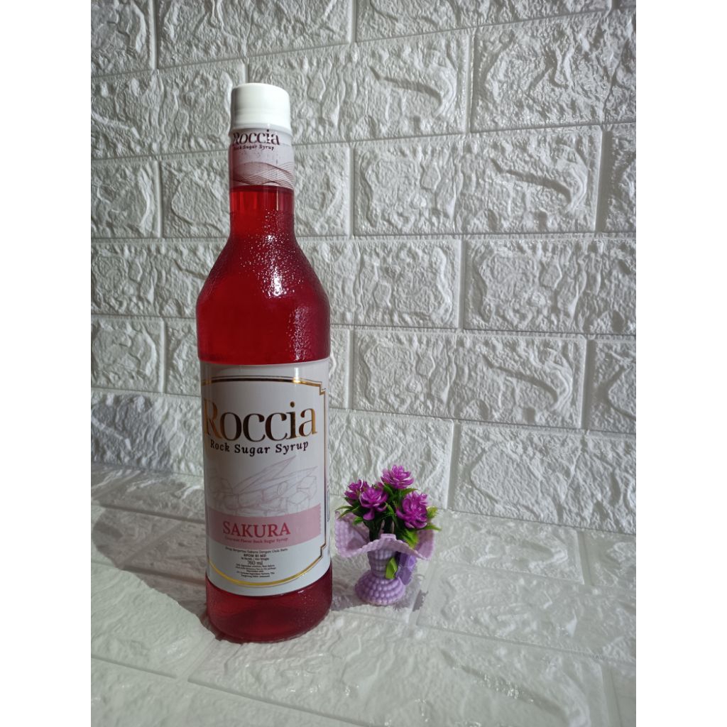 

Minuman sirup ROCCIA rock syrup sugar Sakura 760ml