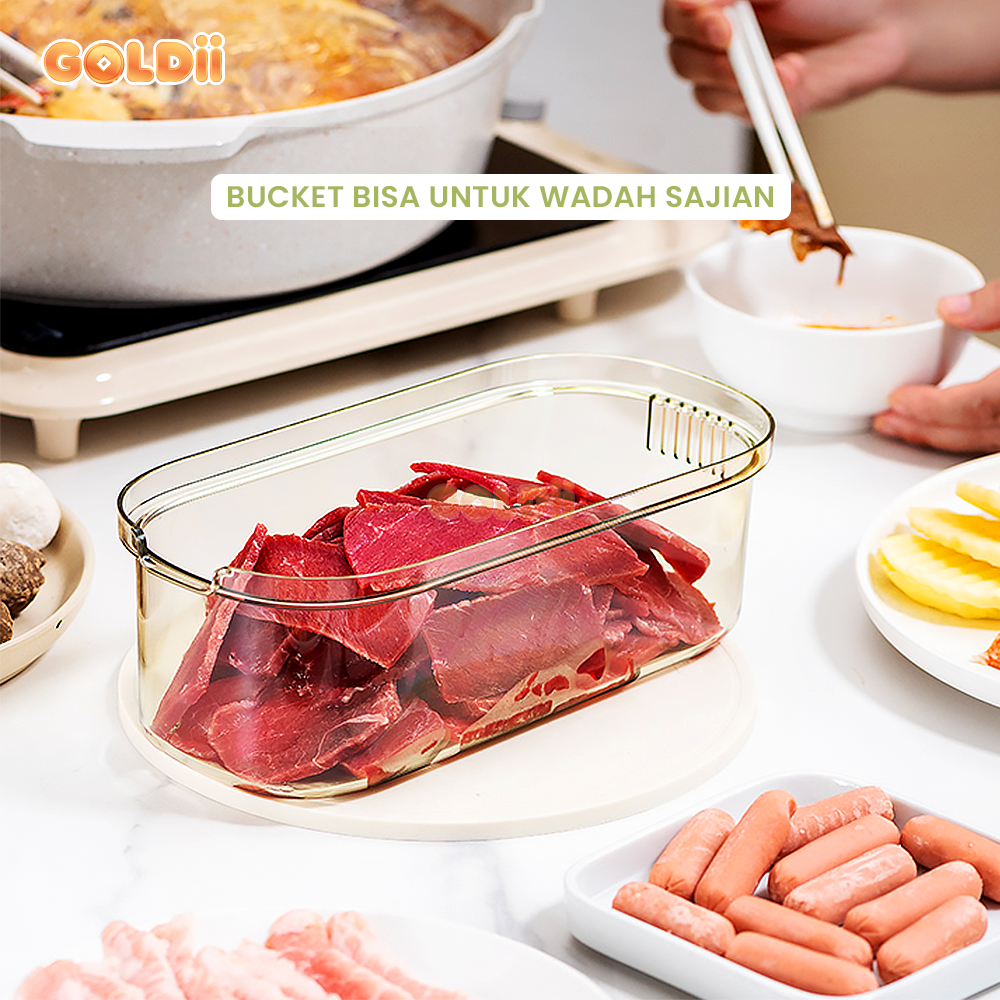 Goldii - Parutan Sayur Dan Buah 8 In 1 Parutan Serbaguna Pemotong Iris Sayur Dengan Wadah Premium