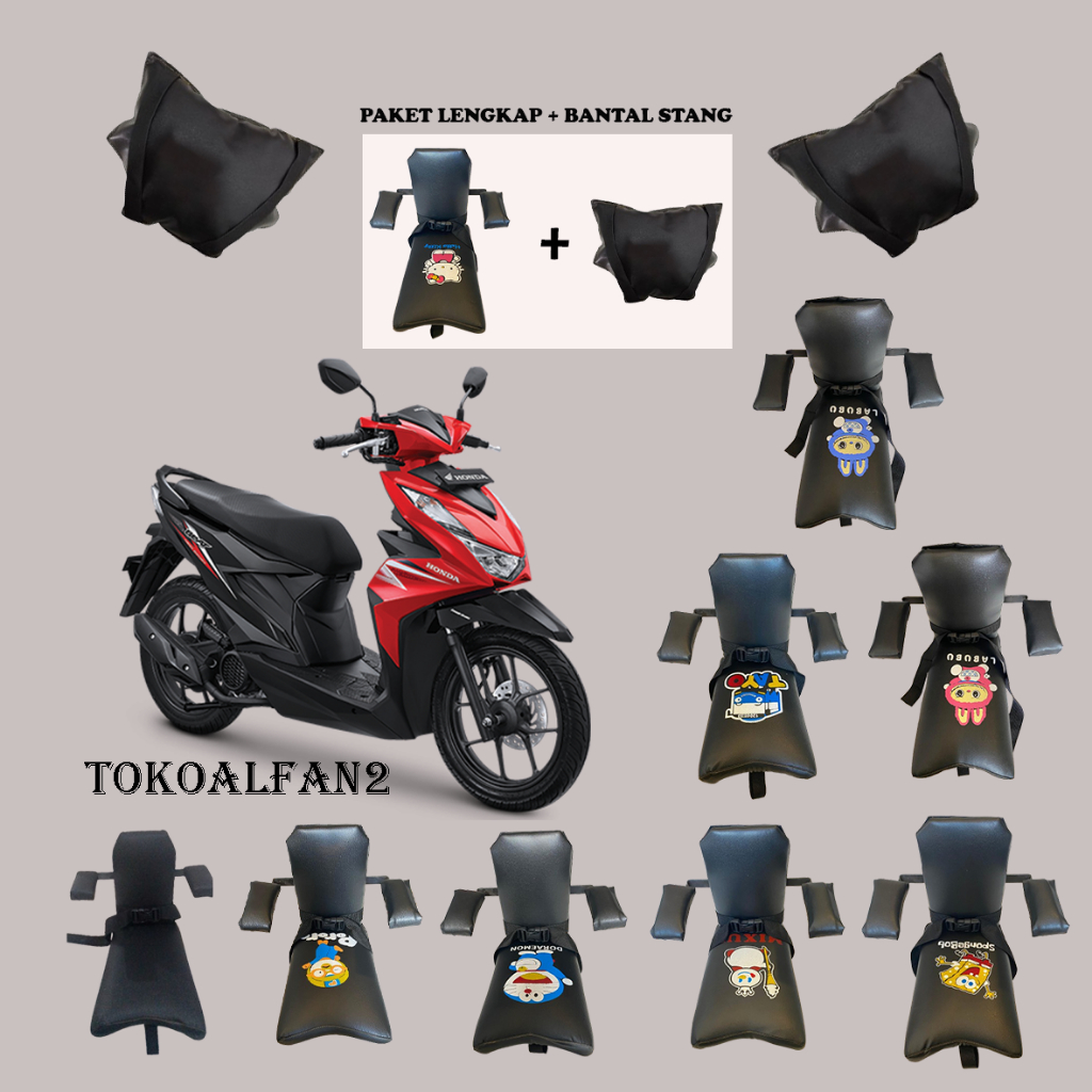 Paket lengkap boncengan (JOK+SANDARAN+BANTAL STANG) untuk motor honda beat/motor matic