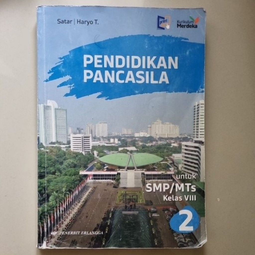 PRELOVED Buku PENDIDIKAN PANCASILA 2 Kelas 8 KURIKULUM MERDEKA ERLANGGA