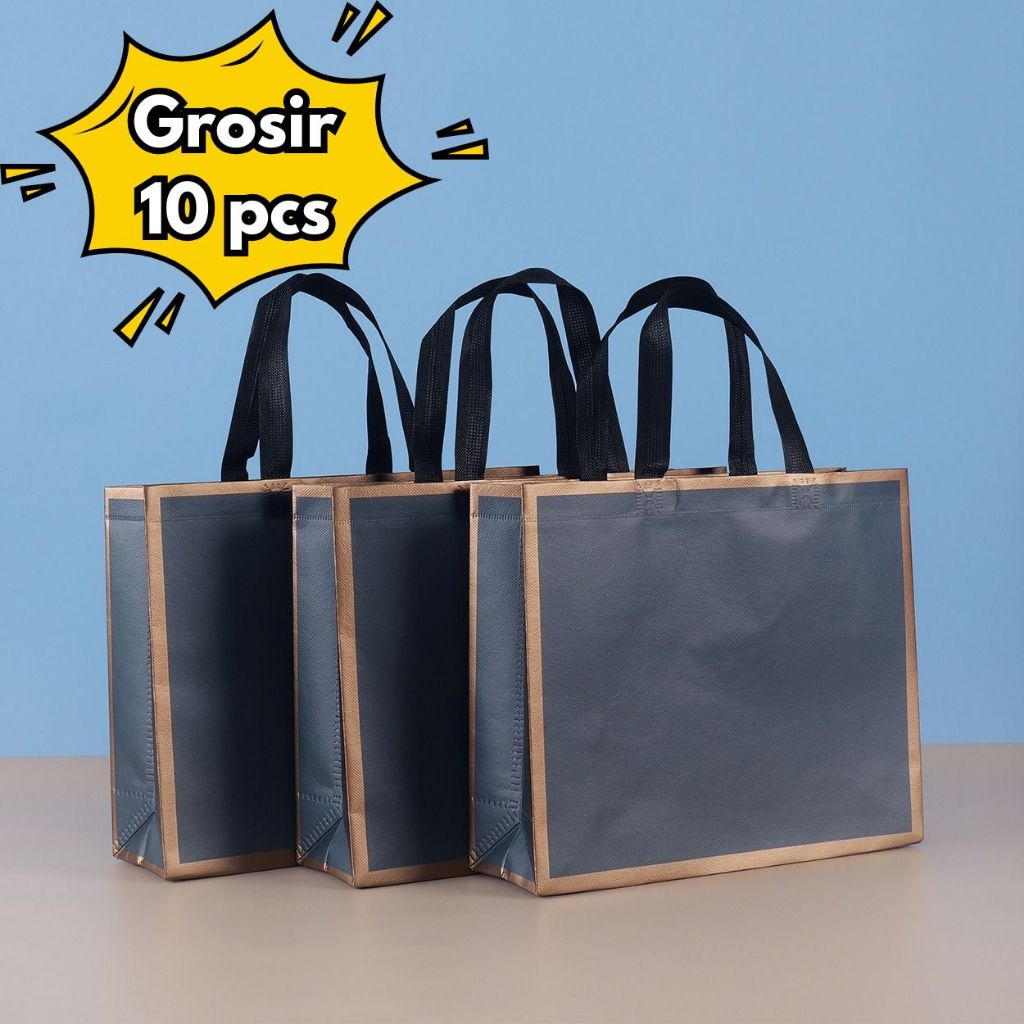

10PCS Grosir Stock Tersedia Tas Spunbond Handle | Goodie Bag | Tote Bag | Souvenir | Hampers |untuk Toko Baju| Selamatan Haji Khitan Ultah Wedding 28x20x10 32x27x10 43x32x10 47x36x10
