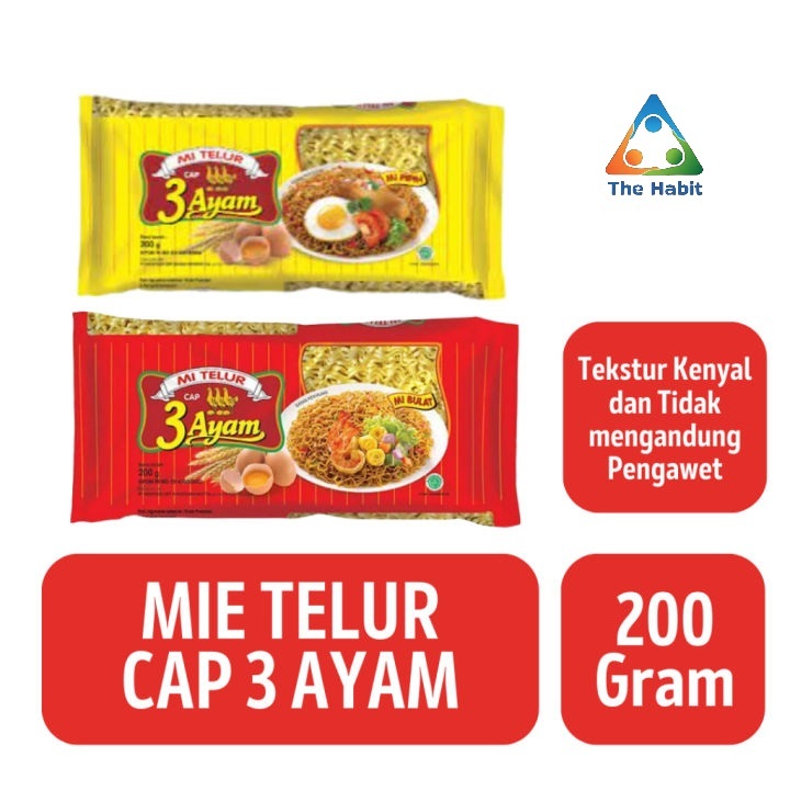 

(The Habit) Mie telur cap TIGA AYAM - 1 pcs (200 gram)