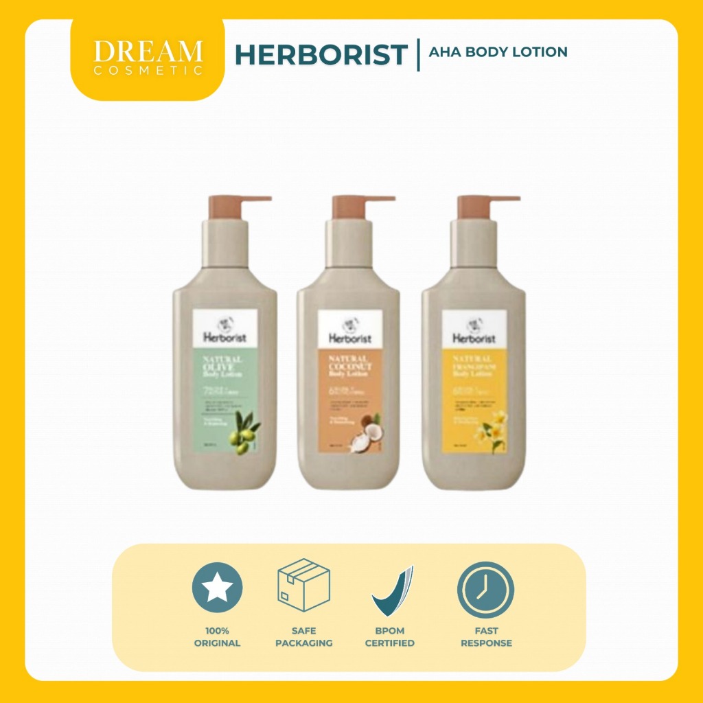 DREAM COSMETIC HERBORIST AHA BODY LOTION SERIES | MELEMBABKAN & MENGHALUSKAN KULIT 200ML - ORIGINAL