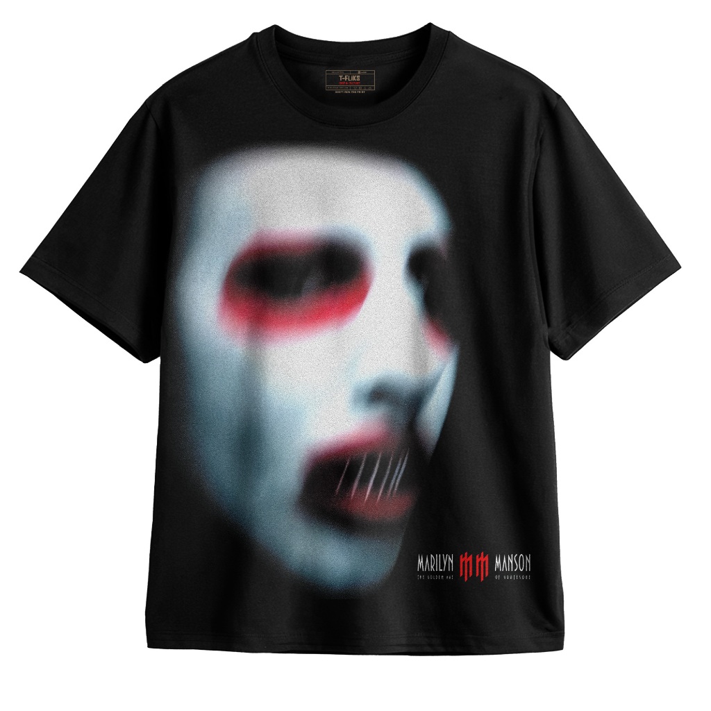 Original MARILYN MANSON THE GOLDEN AGE KAOS BAND TSHIRT OVERSIZE UNISEX HITAM - TFLIKS Unisex Tee