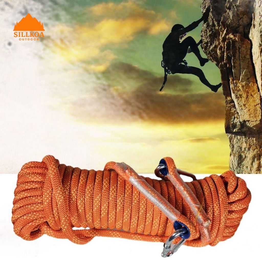 Tali karmantel panjat tebing 12mm 20m outdoor climbing rope