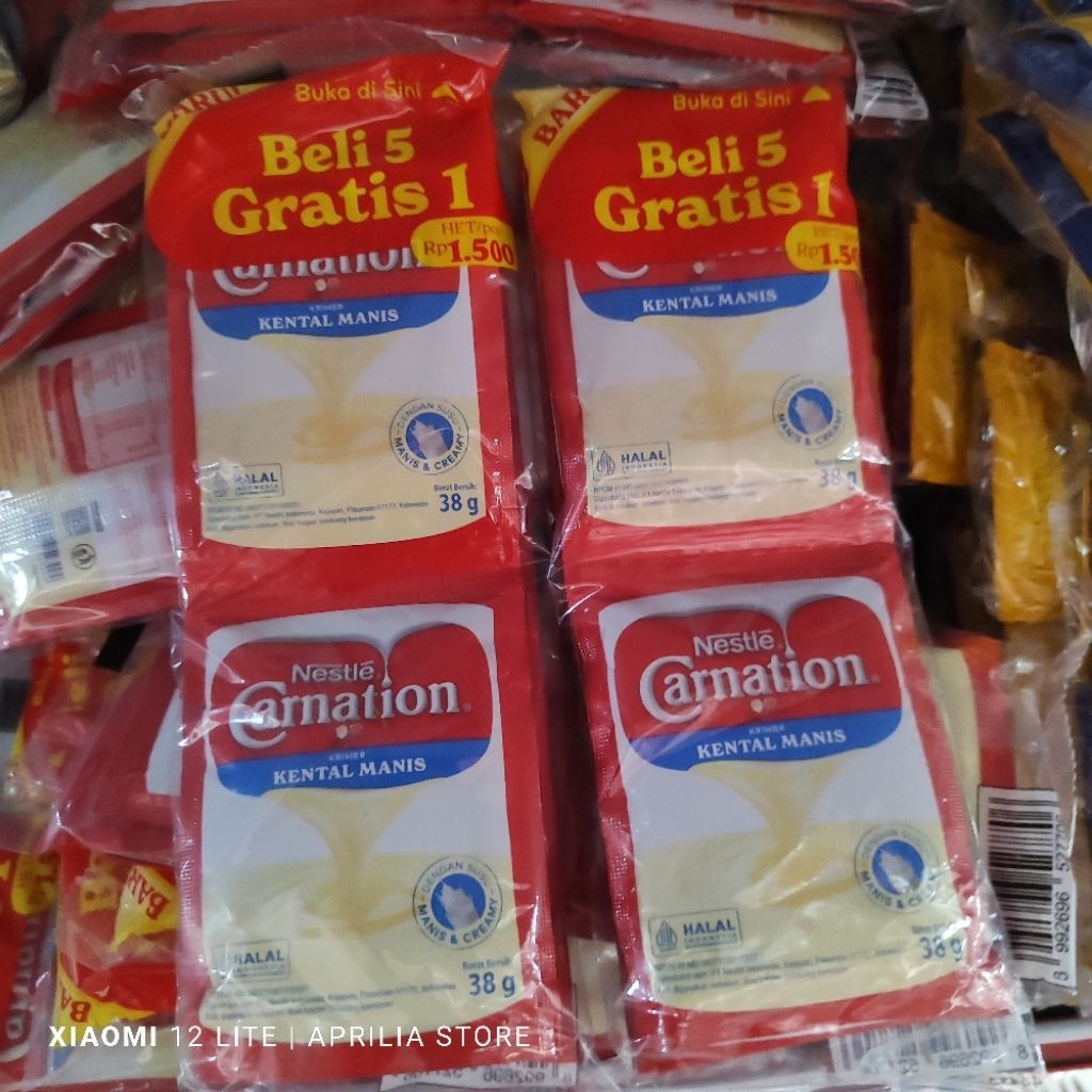

6 Sachet Susu Carnation Renceng Susu Kental Manis