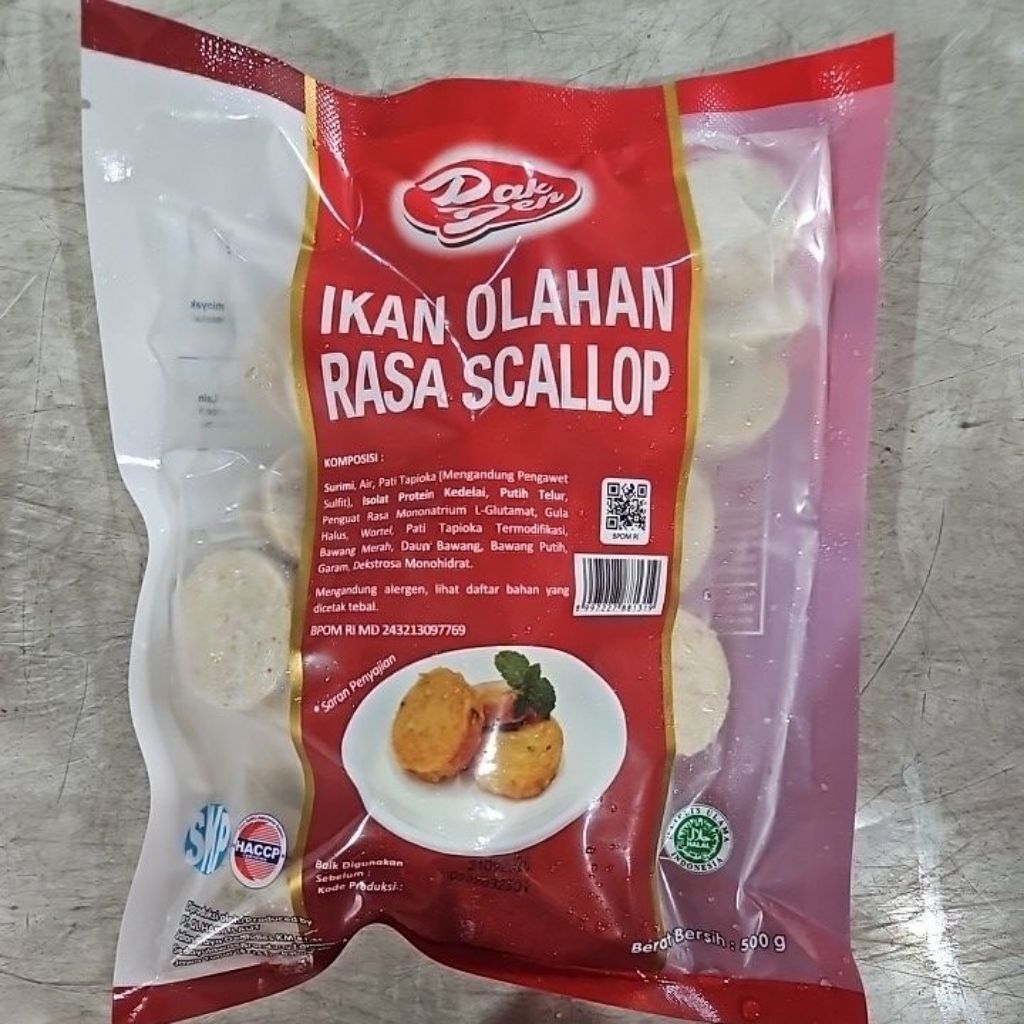 

PAK DEN IKAN OLAHAN RASA SCALLOP 500 GR / SCALLOP SURIMI 500 GRAM