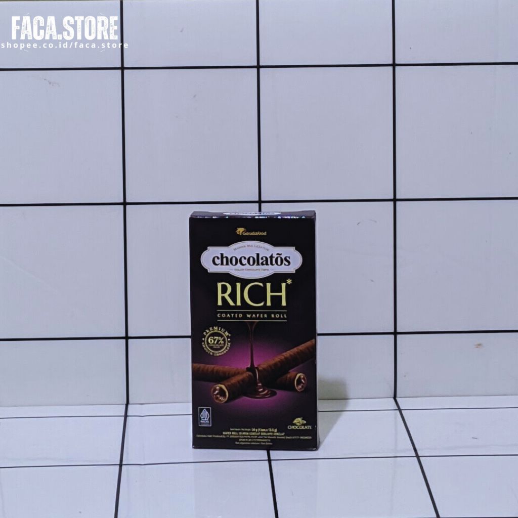 

chocolatos rich wafer roll 54gr(4pcs@13.5g)