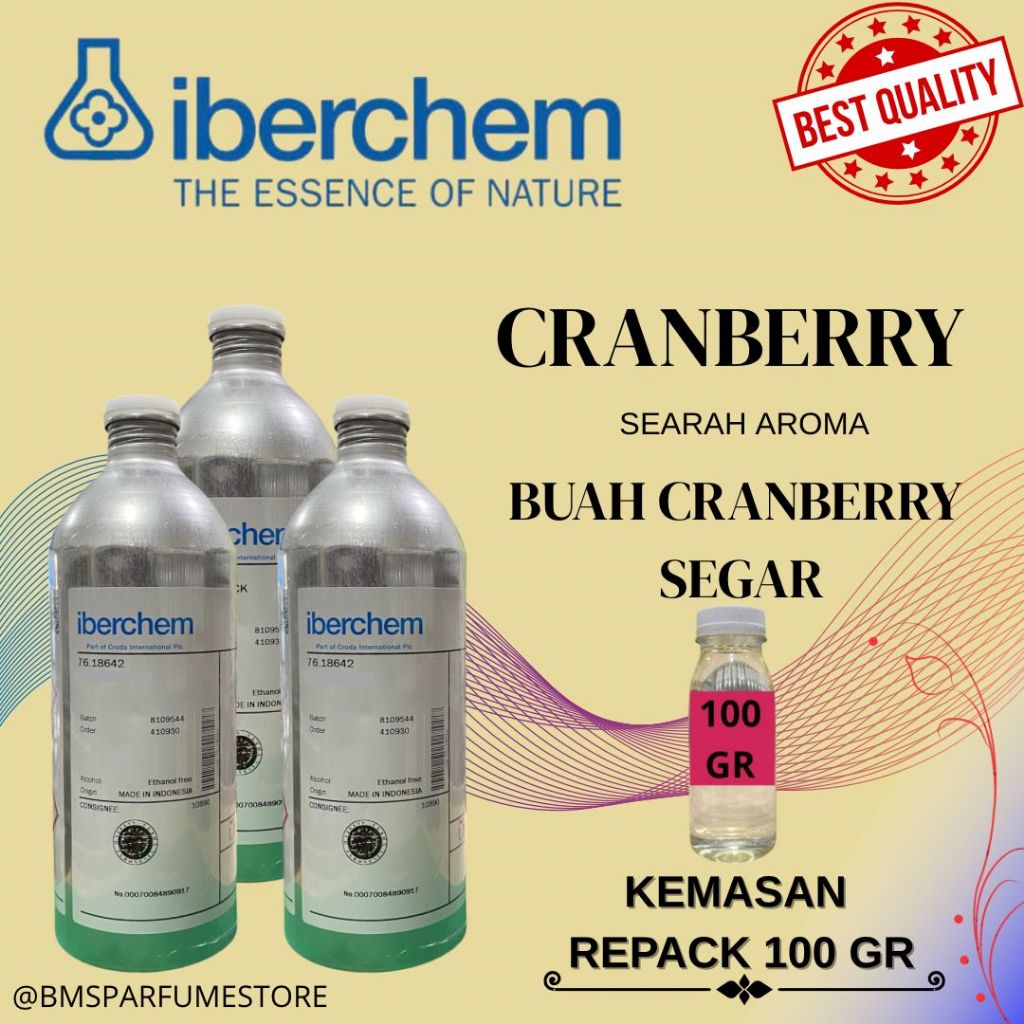 100 GR REPACK CRANBERRY BY IBERCHEM SEARAH BUAH SEGAR CRANBERRY BIBIT MURNI ORIGINAL PABRIK