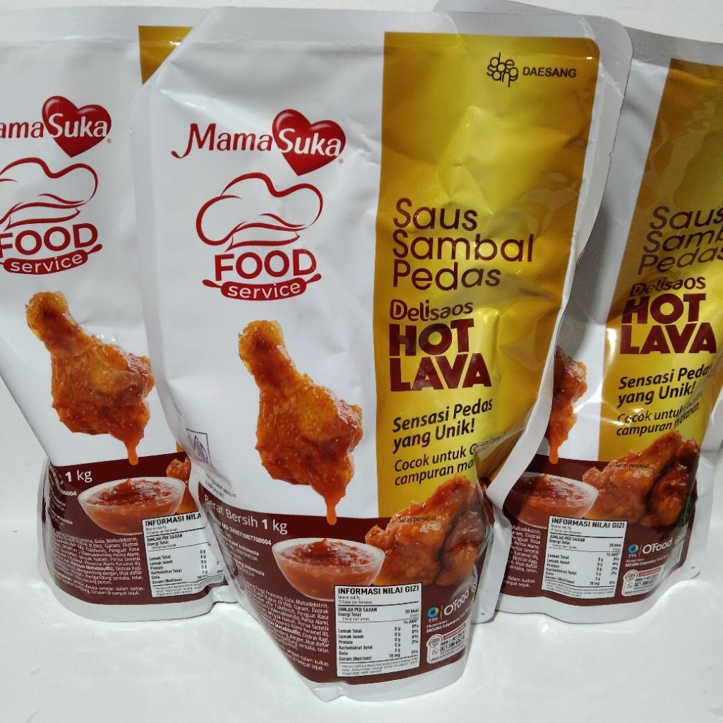 

MamaSuka Delisaus Hot Lava 1kg / Saus Sambal Pedas