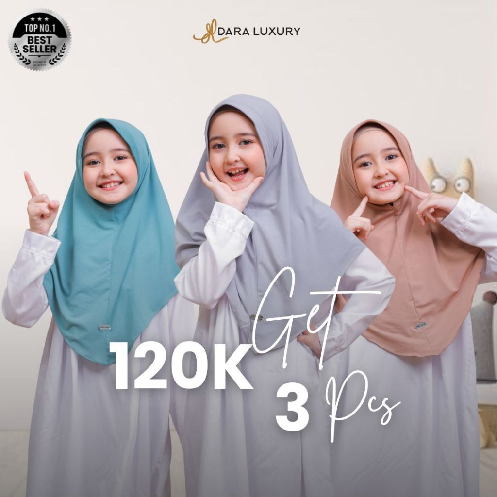 Dara Luxury | Alice | Hijab Instan Anak Jersey Premium Kerudung Sekolah