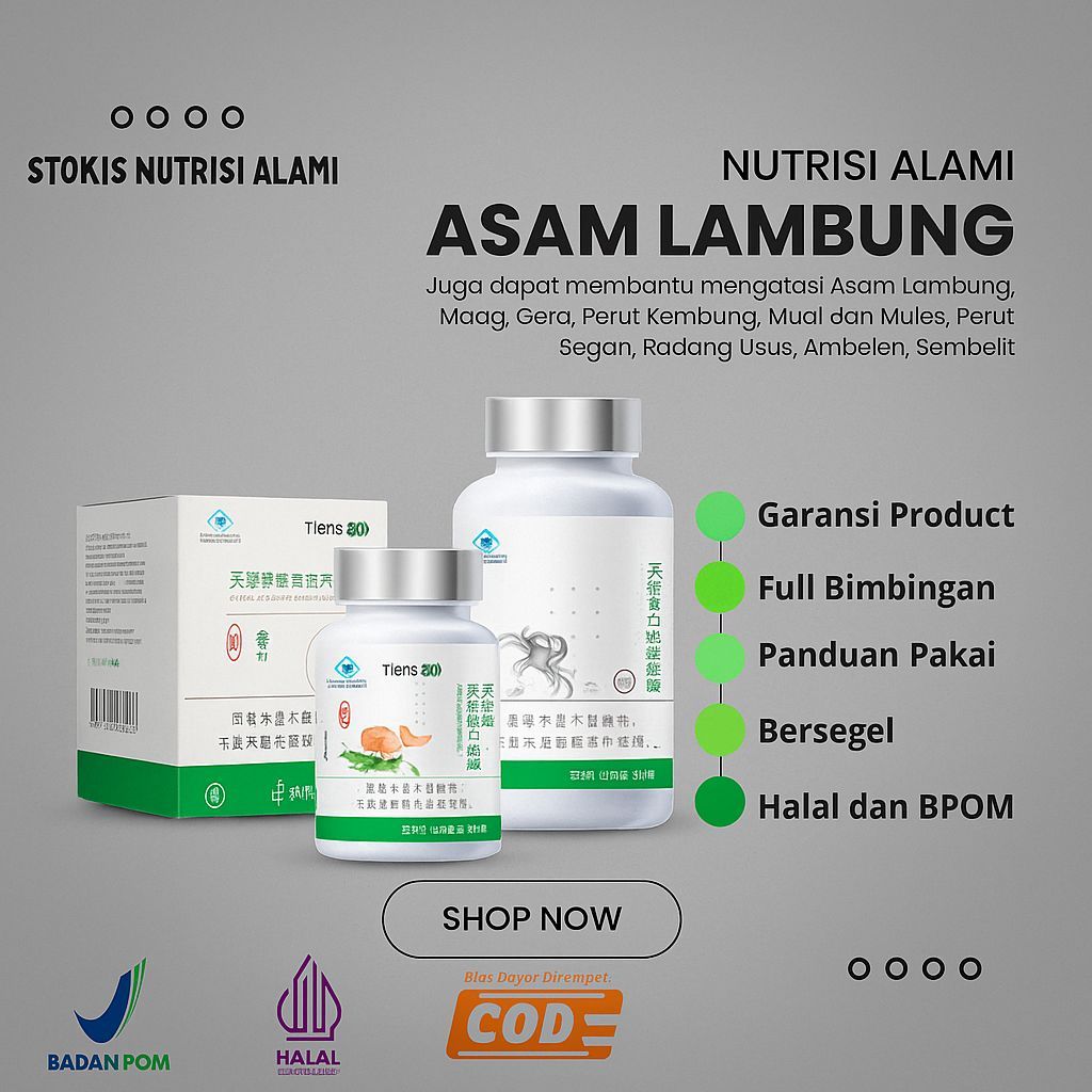OBAT TCM HERBAL CHINA PAKET ASAM LAMBUNG GERD Kronis Gerd Anxiety - CHITIN CHITOSAN ZINC KAPSUL & CA
