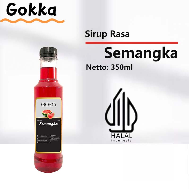 

Gokka Semangka Sirup Minuman 350ml - Semangka Flavor Syrup / Sirup Semangka