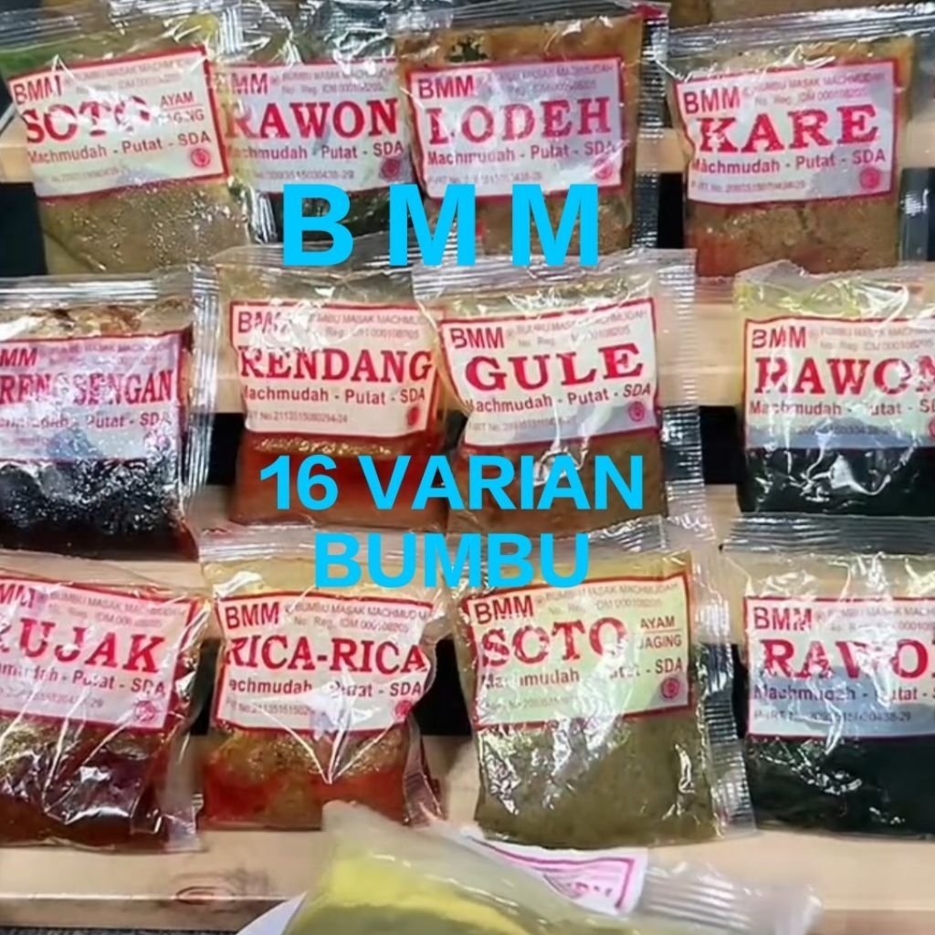 

BMM - 16 VARIAN Bumbu Masak Machmudah Yang Lagi Viral - Asli dari PUTAT SIDOARJO - Higienis dan Halal
