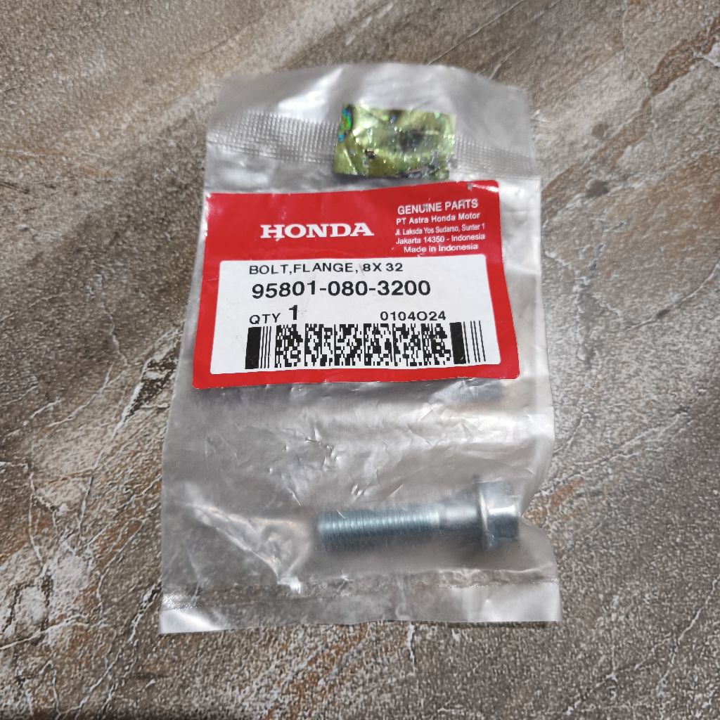 AHM 95801-080-3200 Baut Shock Skok Belakang Bawah Honda Matic Beat,Vario,Scoopy,Spacy,PCX 150,Genio,