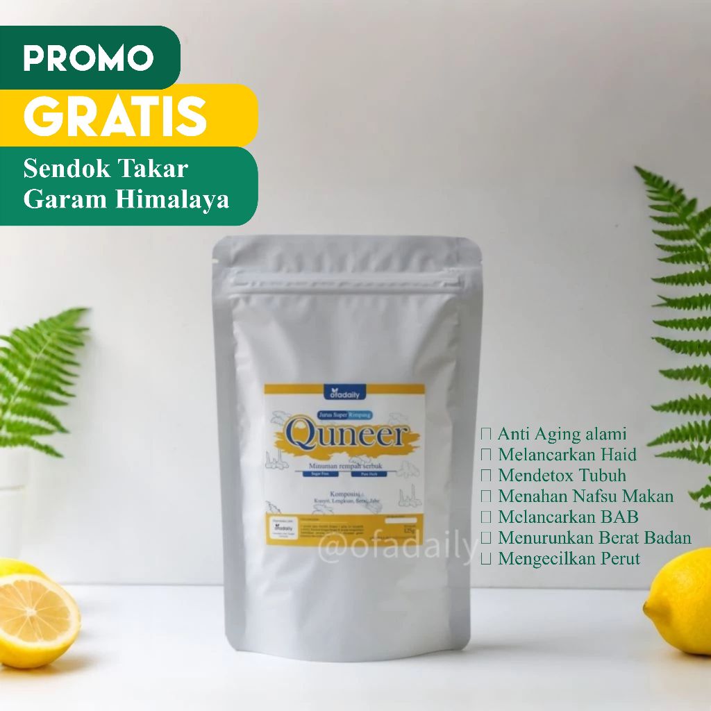

Teh rimpang Quneer JSR diet detox Jurus sehat herbal cantik glowing sehat menjaga kesehatan ala Rasulullah - ofadaily