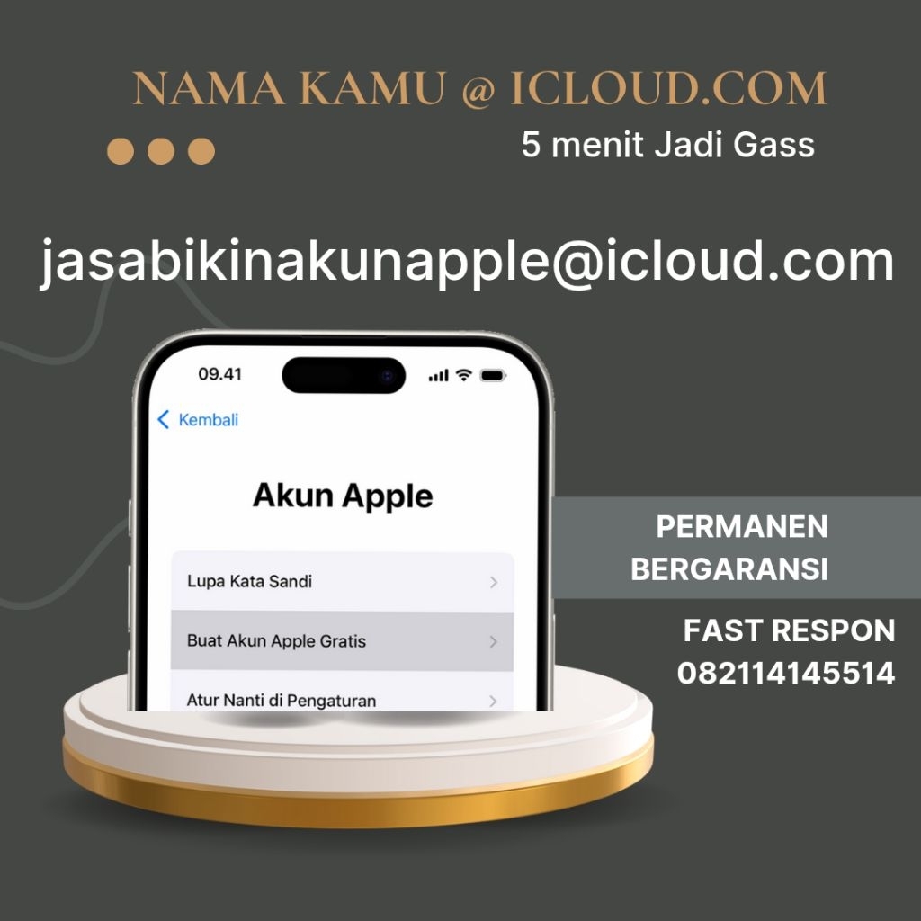 Apple ID Akun iCloud Permanen Pembuatan Akun iPhone Proses Cepat Hasil Tepat Bergaransi 100 Persen B