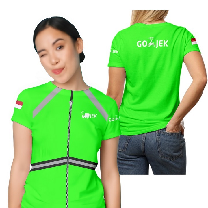 kaos wanita lengan pendek baju gojek terbaru & terunik