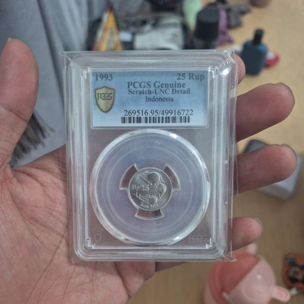 Koin 25 Pala Keydate 1993 (UNC Detail) PCGS