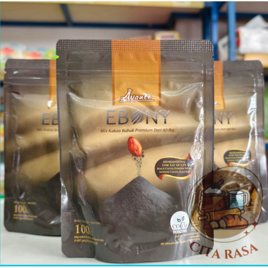 

BLACK COCOA POWDER AVANTE EBONY 100gr / bubuk coklat avante ebony
