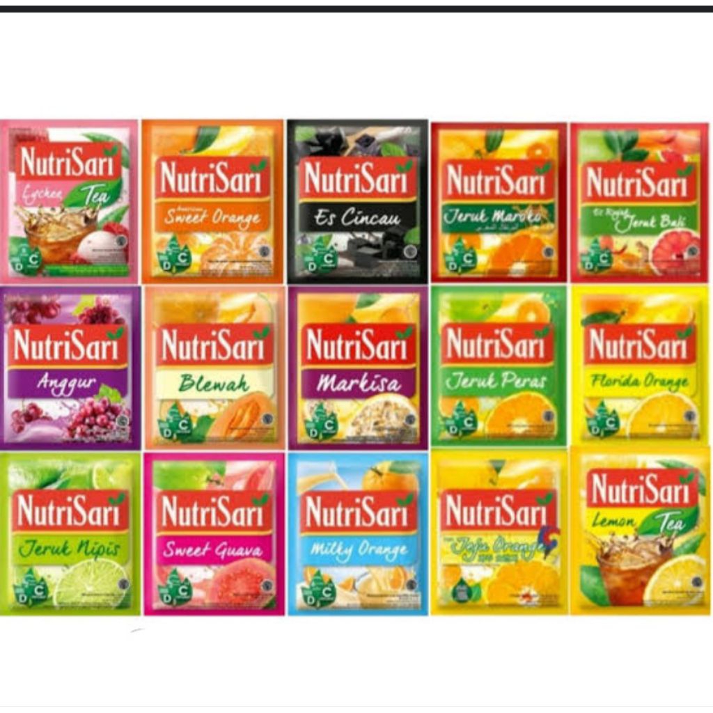 

NUTRISARI PER RENTENG ISI 10 SACHET MIX RASA ALL VARIAN / Nutrisari 1 Pack / renceng berbagai macam rasa