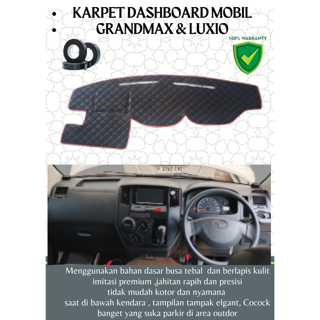 Karpet Dashboard Mobil Grandmax Alas Dashboard Mobil Luxio Jahitan Rapih Interior Mobil